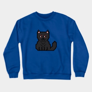 Pixel Art Cute Black Cat Crewneck Sweatshirt